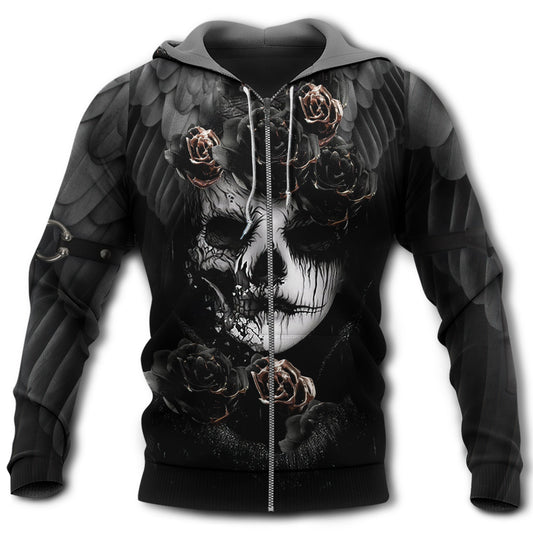 Sugar Skull Rose Dark Art - 3D Hoodie