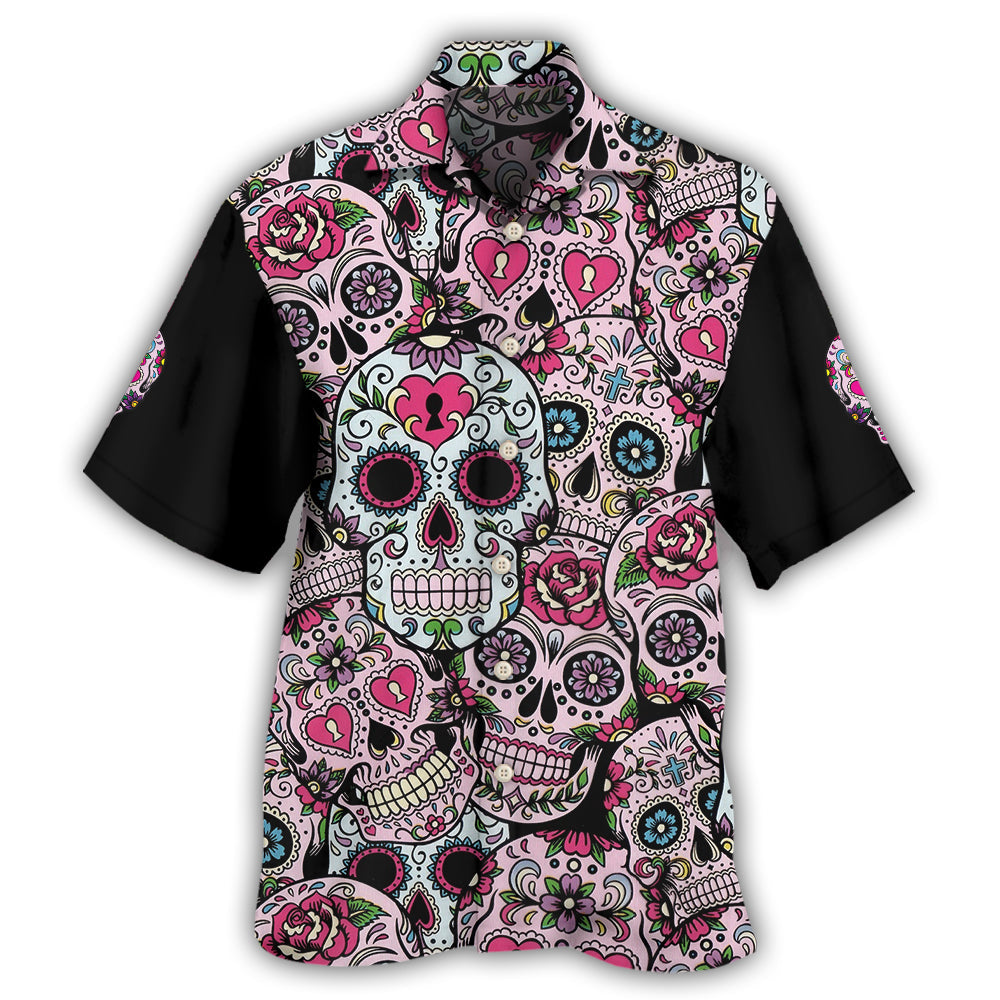 Colorful Sugar Skull Art - Hawaiian Shirt