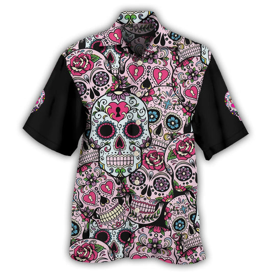 Colorful Sugar Skull Art - Hawaiian Shirt