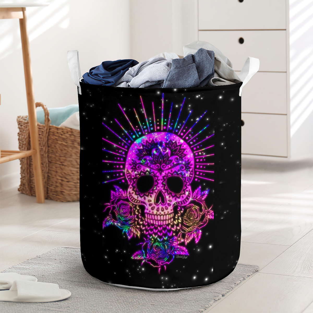 Sugar skull stunning style - Laundry basket - LAUB10NGC010322 - Owls Matrix LTD