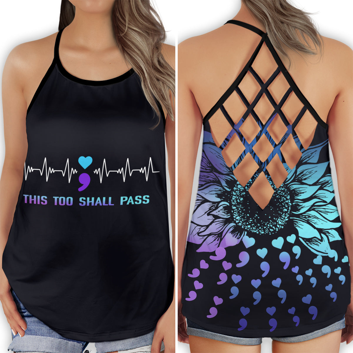 This Too Shall Pass Support Message - Hollow Tank Top