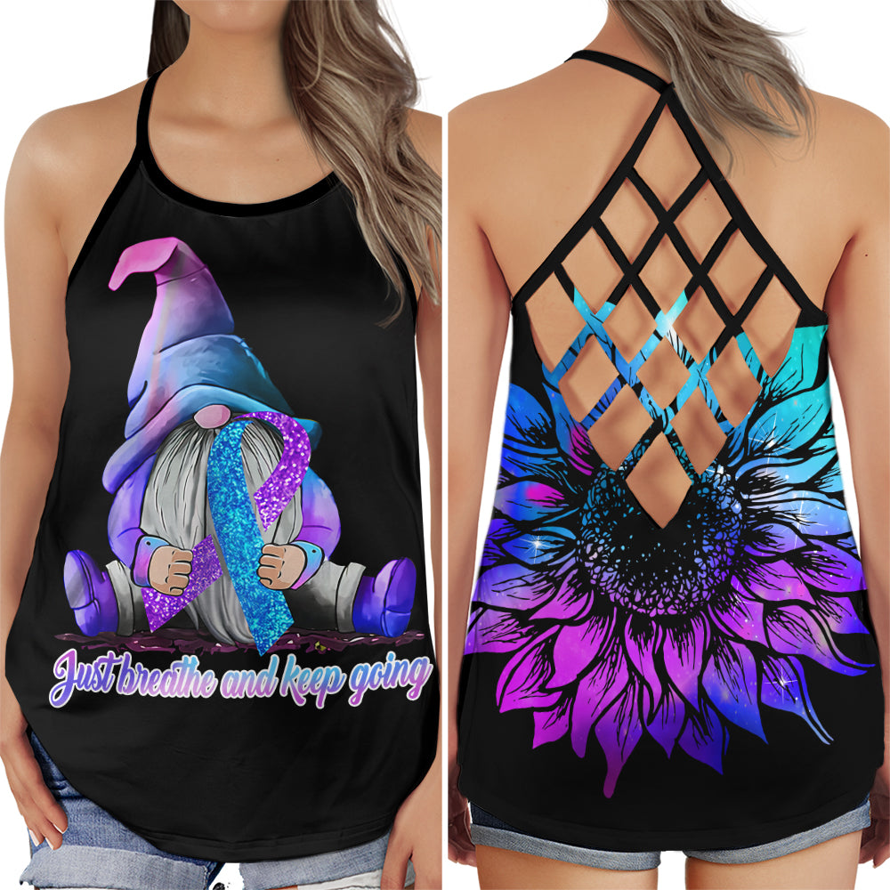 Just Breathe Keep Going Support - Hollow Tank Top
