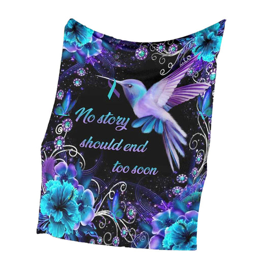 Hope Awareness Dragonfly 50 x 60 Inch Flannel Blanket For Cozy Bedroom And Sofa Decor