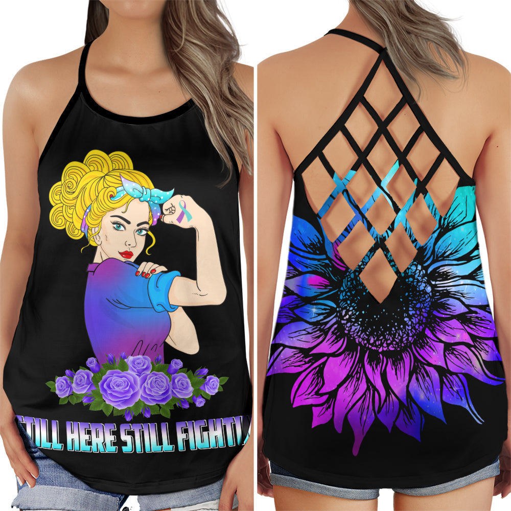 Suicide Awareness Still Here Still Fighting Summer Hope - Hollow Tank Top