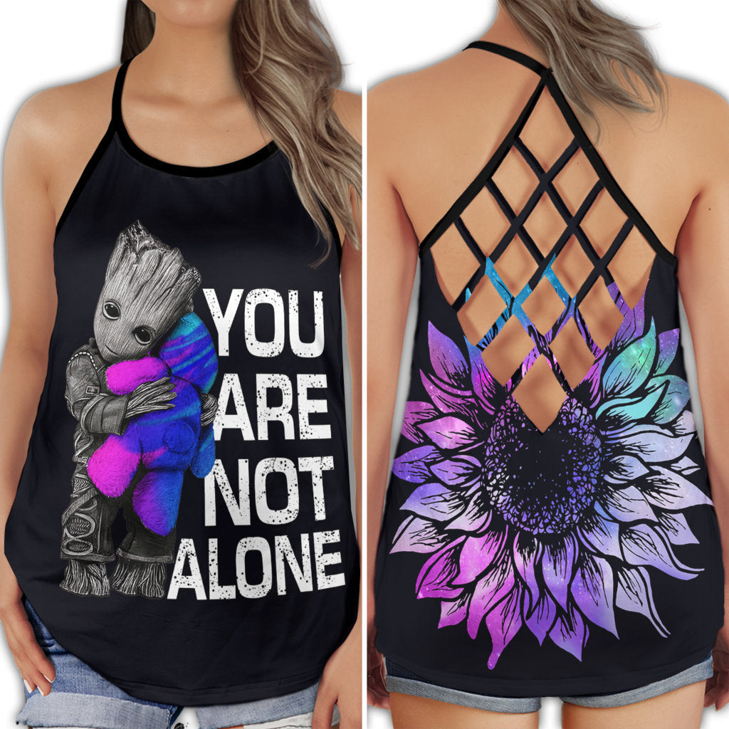 Suicide Awareness You Are Not Alone Hope Support Art - Hollow Tank Top