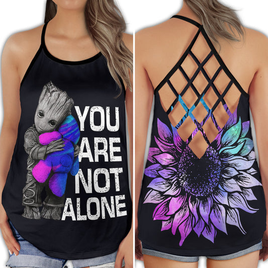 Suicide Awareness You Are Not Alone Hope Support Art - Hollow Tank Top