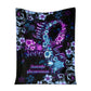 Mental Health Awareness Floral 50 x 60 Inch Flannel Blanket For Cozy Bedroom And Sofa Decor