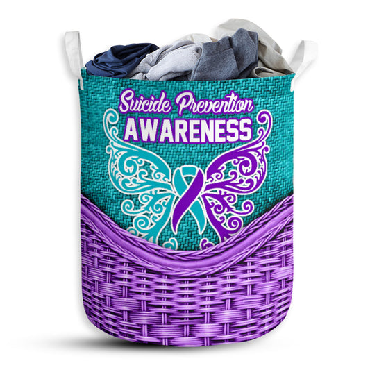 Suicide Prevention Rattan Teaxture - Laundry Basket - Owls Matrix LTD