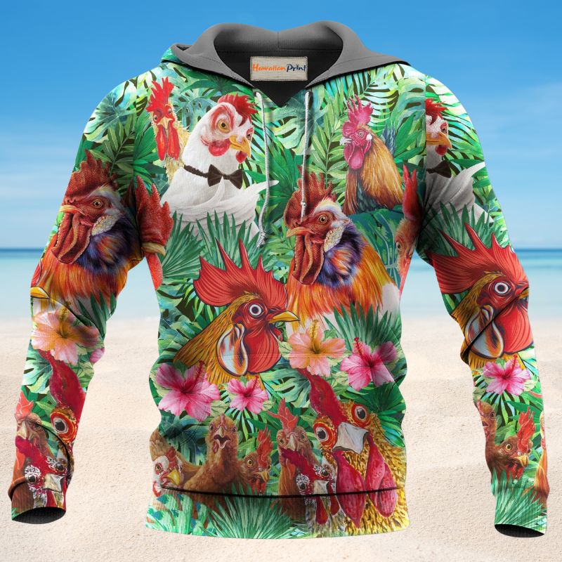 Summer Chicken Fun Style - 3D Hoodie
