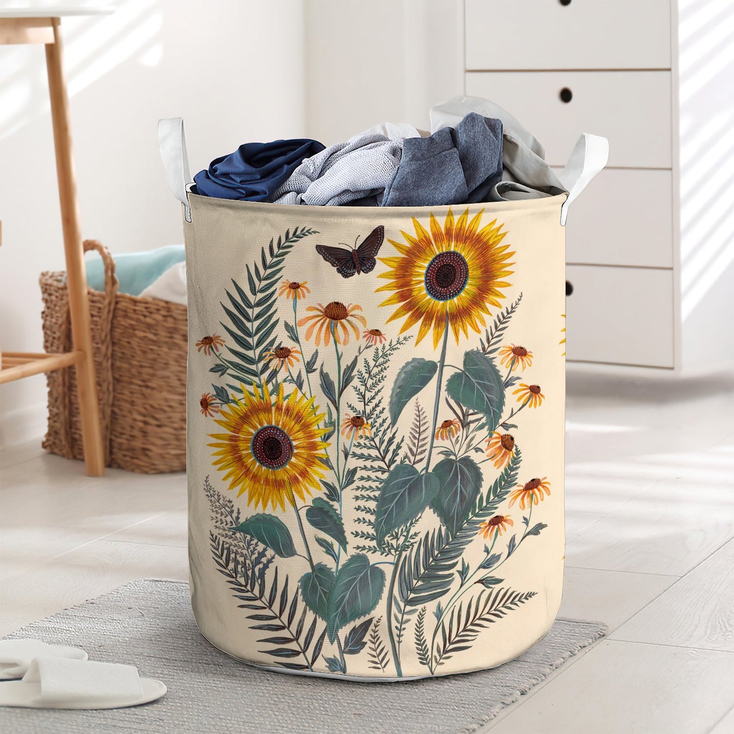 Sunflower peace life style - Laundry basket - LAUB10LIN020322-Owls Matrix