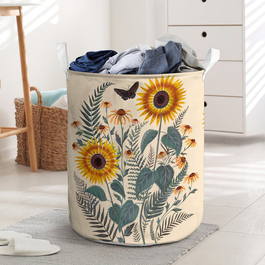 Sunflower peace life style - Laundry basket - LAUB10LIN020322-Owls Matrix