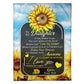 Sunflower Strong Spirit Message Daughter Gift 50 x 60 Inch Flannel Blanket For Cozy Bedroom And Sofa Decor