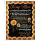 Sunflower Lifelong Family Love 50 x 60 Inch Flannel Blanket For Cozy Bedroom And Sofa Decor
