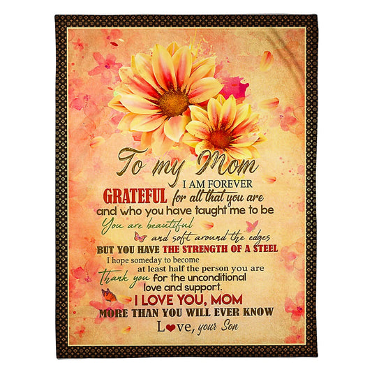 Sunflower Lifelong Love Message 50 x 60 Inch Flannel Blanket For Cozy Bedroom And Sofa Decor