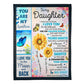 Sunflower I Want You To Know I Love You Mom To Daughter 50 x 60 Inch Flannel Blanket For Cozy Bedroom And Sofa Decor