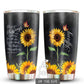 Sunflower Many Blessings Butterfly Personalized 20 Oz Tumbler