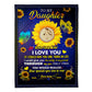 Sunflower Enduring Love Message Mom To Daughter 50 x 60 Inch Flannel Blanket For Cozy Bedroom And Sofa Decor