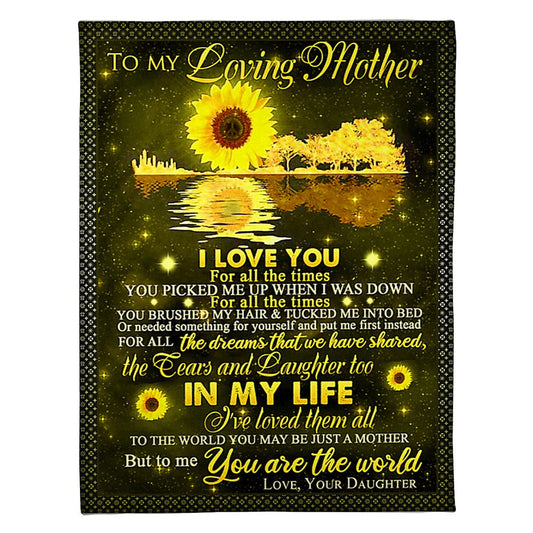 Sunflower To My Mother 50 x 60 Inch Flannel Blanket For Cozy Bedroom And Sofa Decor