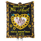Sunflower Whenever You Touch This Heart Personalized 50 x 60 Inch Flannel Blanket For Cozy Bedroom And Sofa Decor