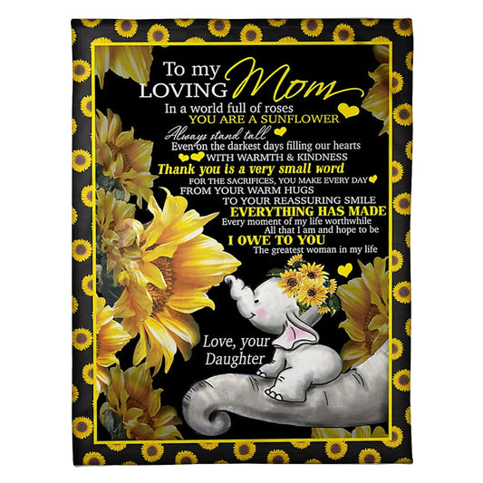 You Are My Sunflower 50 x 60 Inch Flannel Blanket For Cozy Bedroom And Sofa Decor