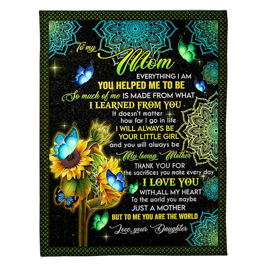 Sunflower You Are The Best 50 x 60 Inch Flannel Blanket For Cozy Bedroom And Sofa Decor