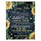 Sunflower Deep Appreciation Message 50 x 60 Inch Flannel Blanket For Cozy Bedroom And Sofa Decor