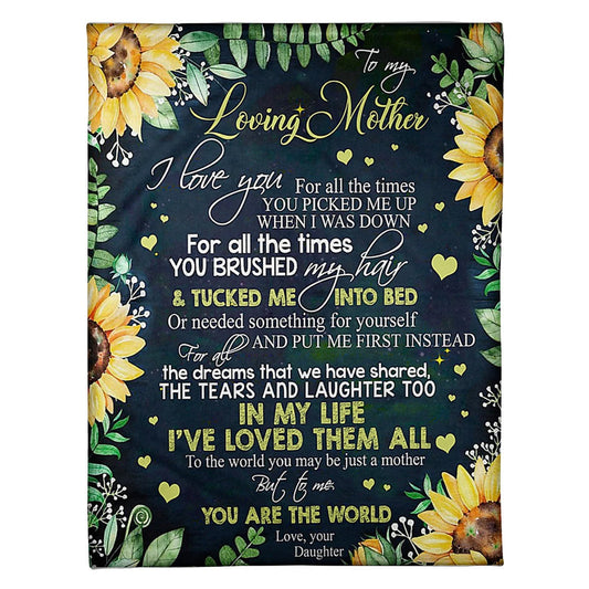 Sunflower Deep Appreciation Message 50 x 60 Inch Flannel Blanket For Cozy Bedroom And Sofa Decor