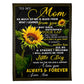 Sunflower Deep Appreciation Message Little Boy 50 x 60 Inch Flannel Blanket For Cozy Bedroom And Sofa Decor