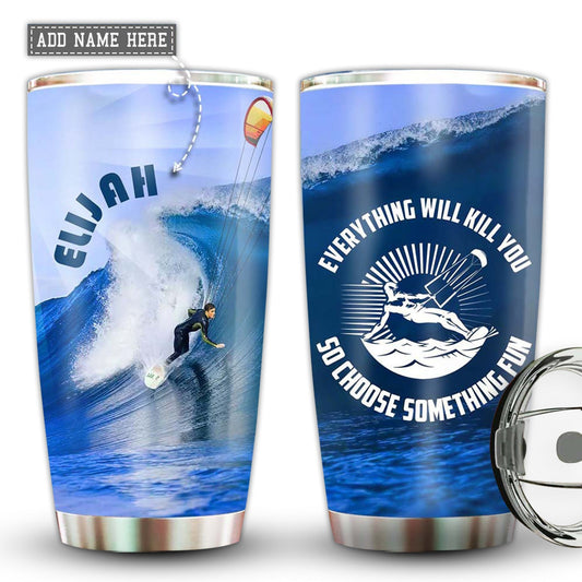 Surfing Adventure Extreme Sport Personalized 20 Oz Tumbler