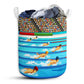 Swimming Race Colorful Style - Laundry basket - Owls Matrix LTD