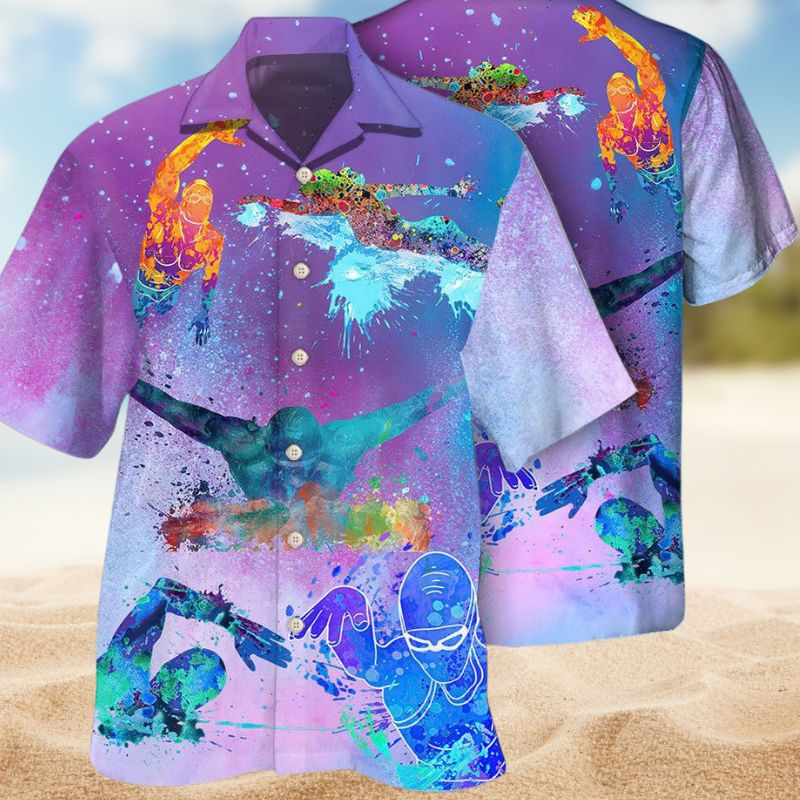 Swimming Colorful Style – Hawaiian Shirt