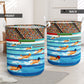 Swimming Race Blue Style - Laundry Basket - Owls Matrix LTD