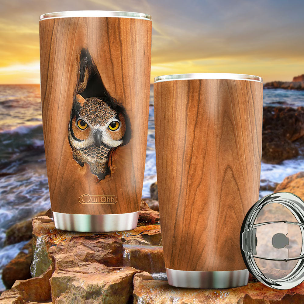 Owl Wood Vintage 20 Oz Tumbler For Travel Gifts
