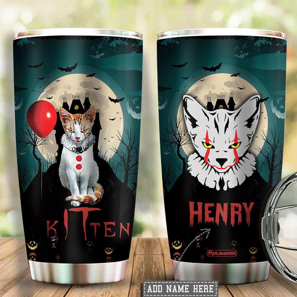 Halloween Kitten Cute Kitten Cat Personalized 20 Oz Tumbler