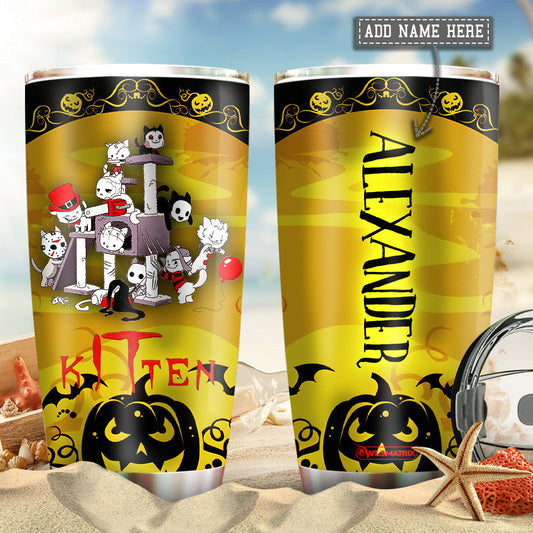 Halloween Kitten Cats Personalized 20 Oz Tumbler