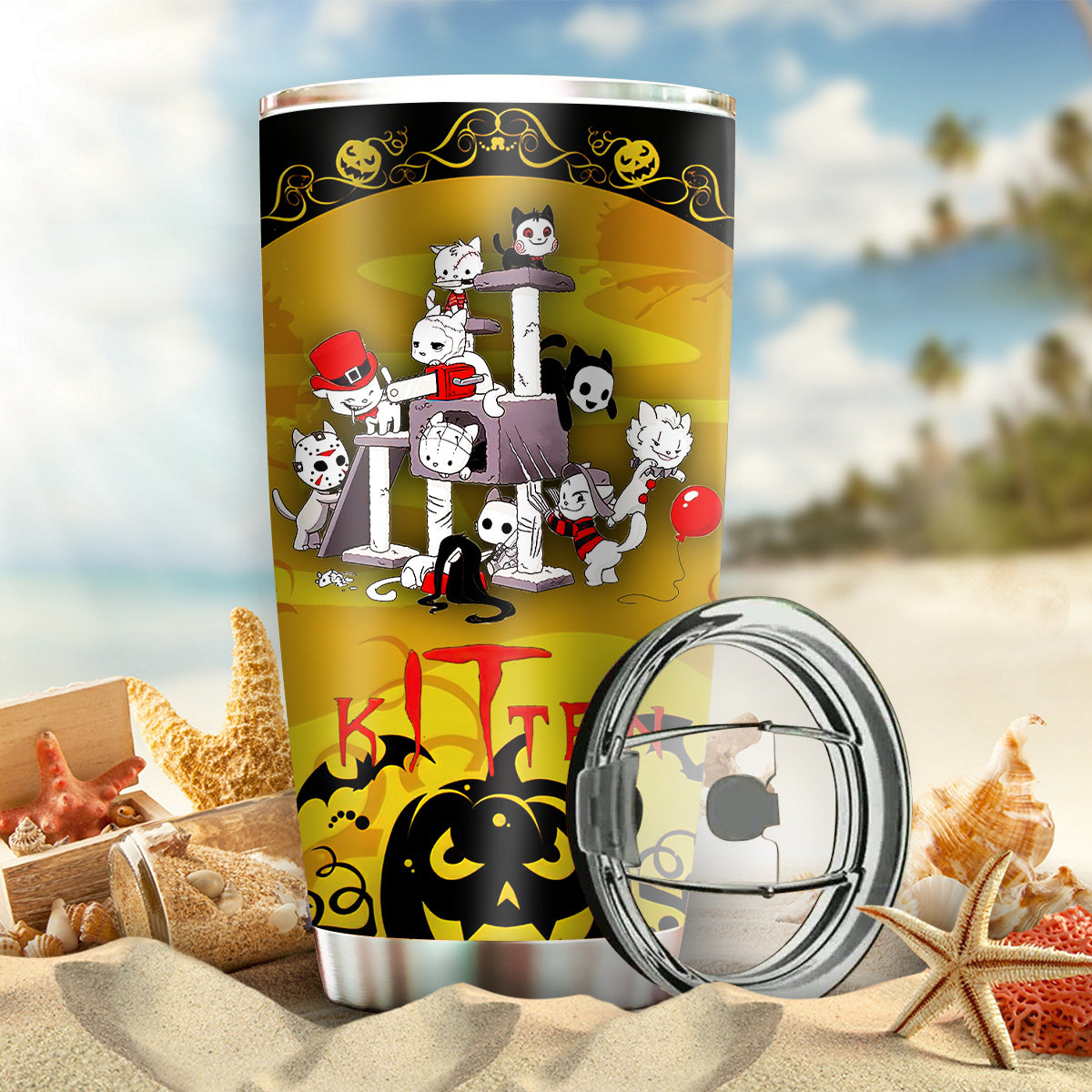 Halloween Kitten Cats Personalized 20 Oz Tumbler