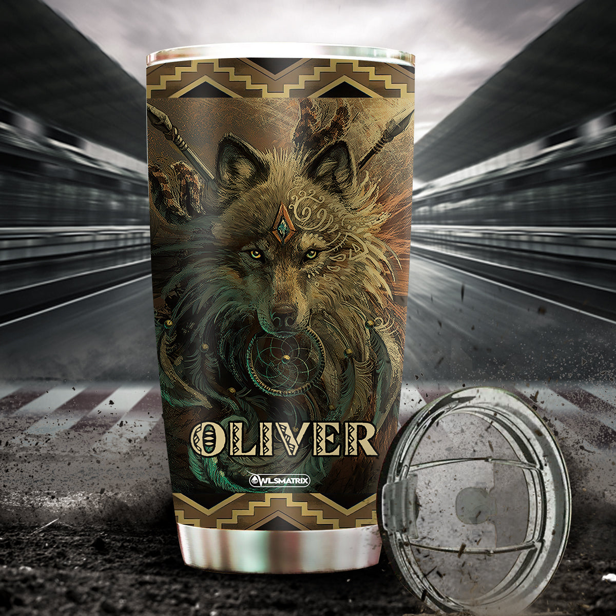 Wolf Kindness Personalized 20 Oz Tumbler For Daily Coffee Tea Water Travel And Gift Ideas