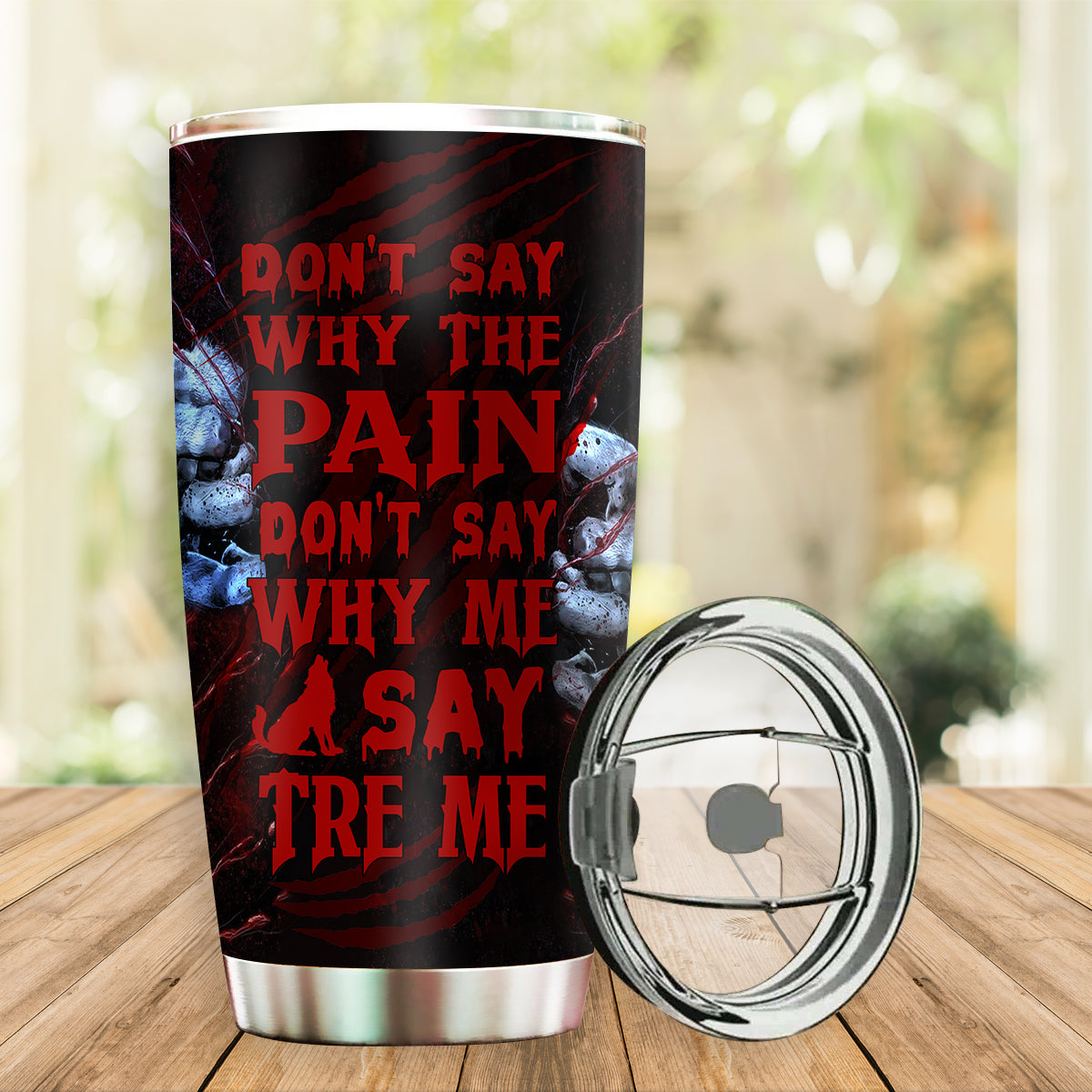 Wolf Kindness Personalized 20 Oz Tumbler For Work Commute Camping And Everyday Drinkware Gifts