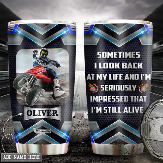 Motorsport I Am Still Alive Personalized 20 Oz Tumbler For Hot Cold Drinks And Travel