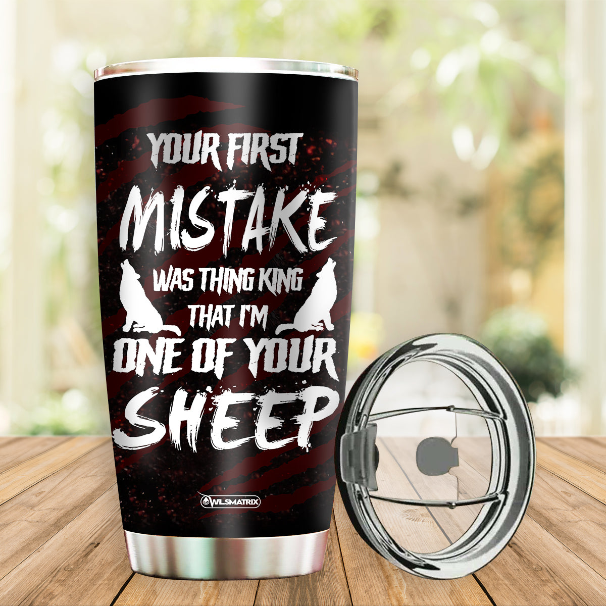 Wolf Kindness Personalized 20 Oz Tumbler For Home Office Car Cup Holder And Outdoor Adventures