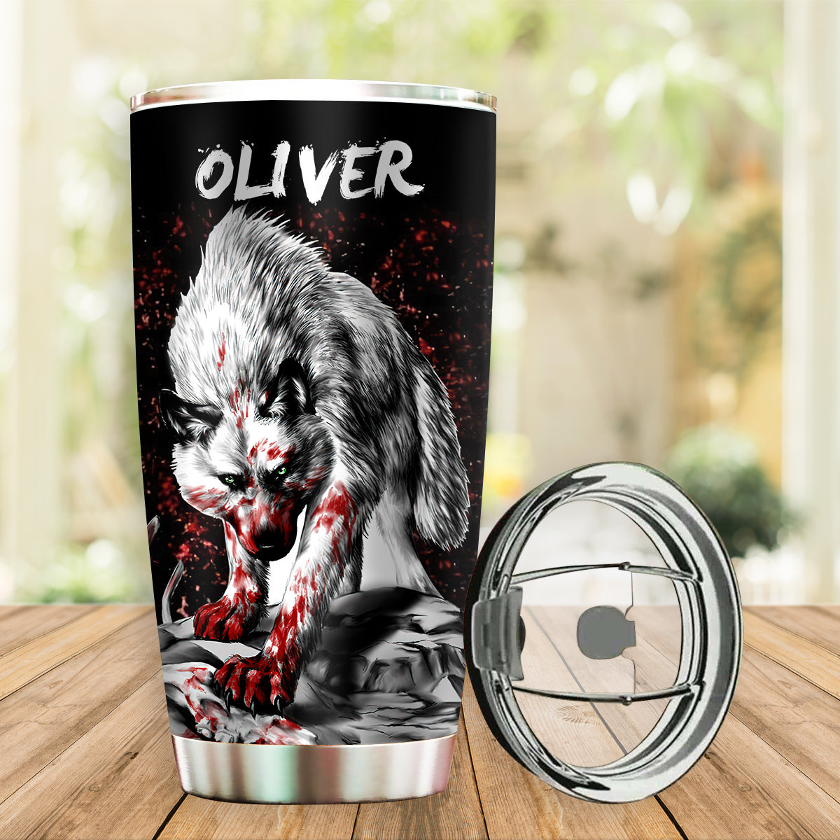 Wolf Kindness Personalized 20 Oz Tumbler For Home Office Car Cup Holder And Outdoor Adventures
