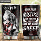 Wolf Kindness Your First Mistake Personalized 20 Oz Tumbler