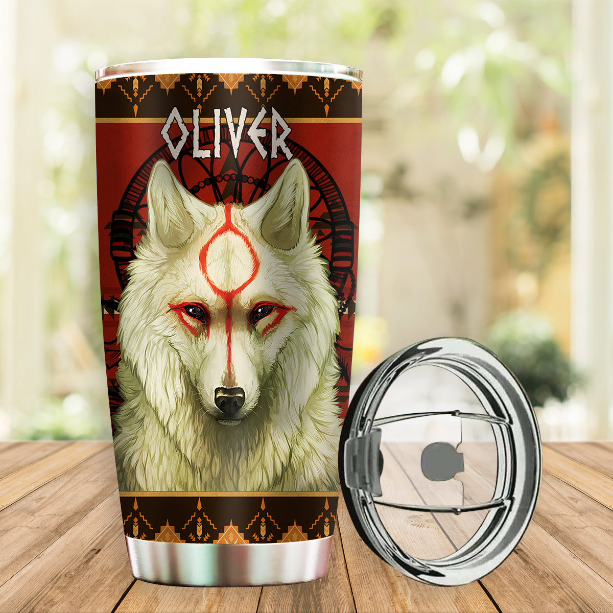 Wolf Kindness Personalized 20 Oz Tumbler For Coffee Lovers Travel Use And Reusable Drinkware