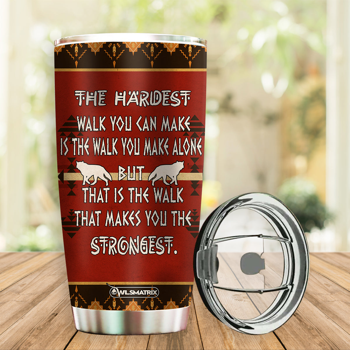Wolf Kindness Personalized 20 Oz Tumbler For Coffee Lovers Travel Use And Reusable Drinkware