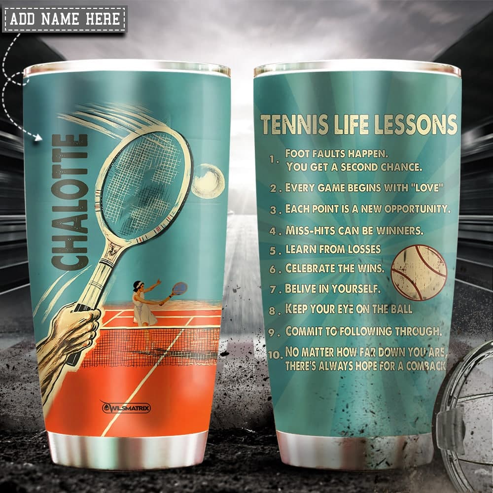 Tennis Life Lessons Personalized 20 Oz Tumbler