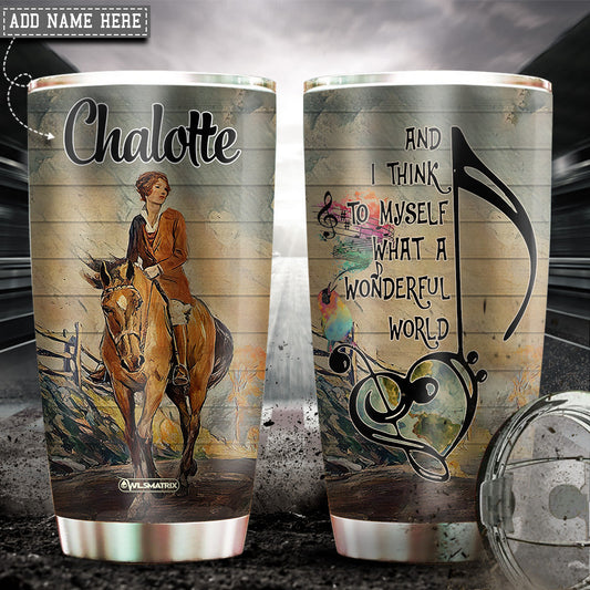 Horse Wonderful World Personalized 20 Oz Tumbler