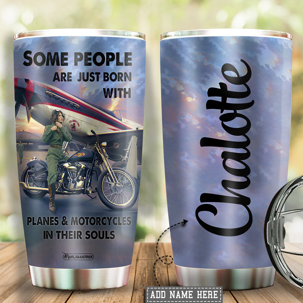 Motorcycles In Their Souls Personalized 20 Oz Tumbler
