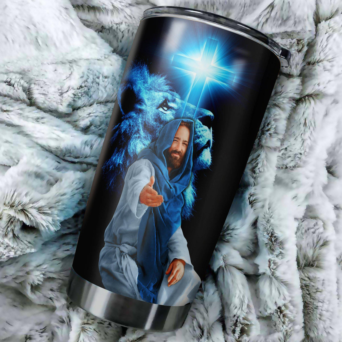Jesus 20 Oz Tumbler For Work Commute Camping And Everyday Drinkware Gifts