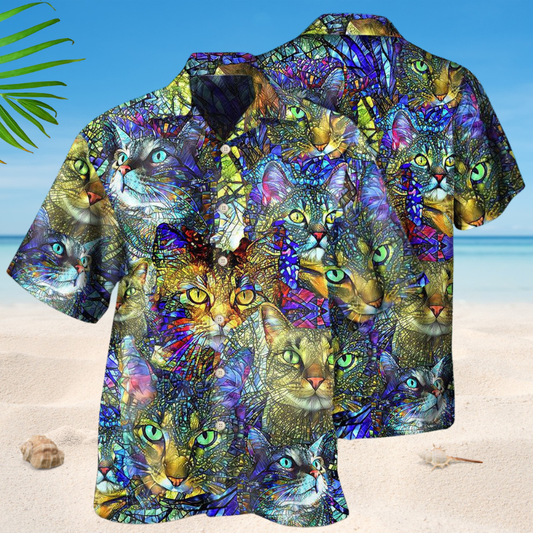 Tabby Cat Lover Style – Hawaiian Shirt