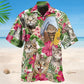Tabby Cat Tropical Floral Style – Hawaiian Shirt